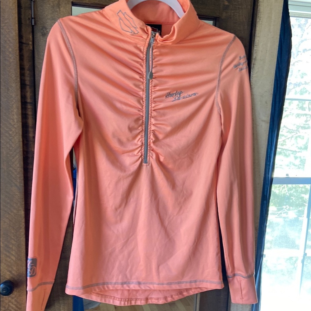 Harley-Davidson Bright 1/2 zip with Ruched Zipper